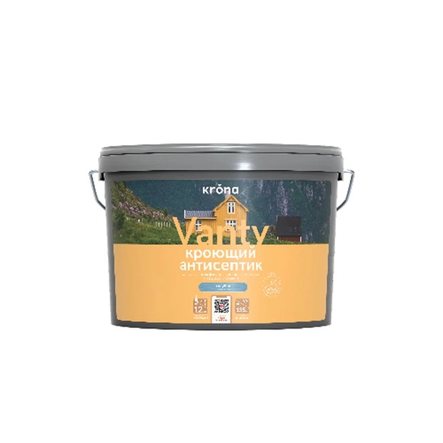Антисептик кроющий VANTY голубой 9 л Krona С6037