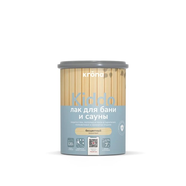 Лак для бани и сауны бесцветный 0,75 л Krona Kiddo Т0703
