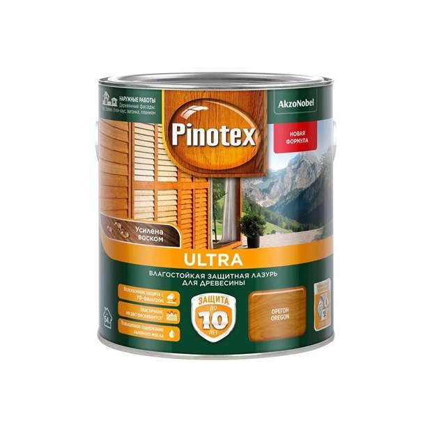 Пропитка Pinotex Ultra орегон полуглянцевая 3 л голубая банка М7641
