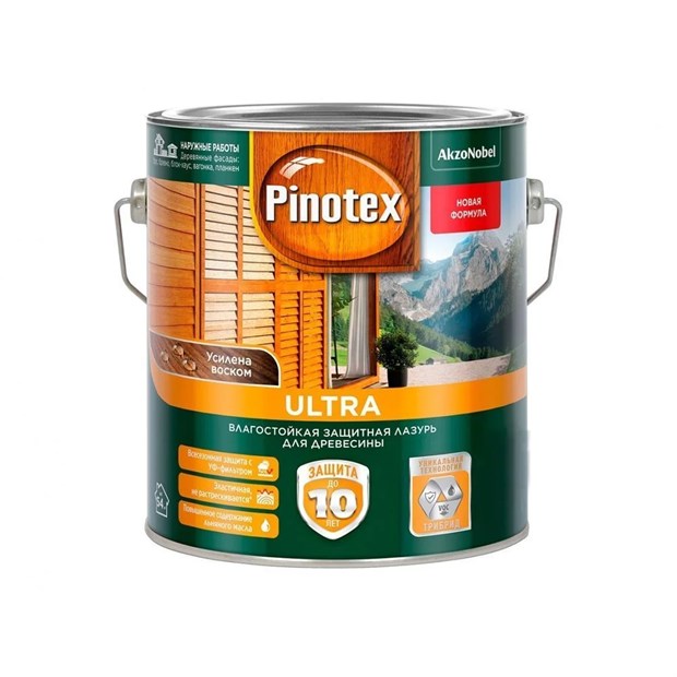 Пропитка Pinotex Ultra палисандр полуглянцевая 3 л голубая банка М7648