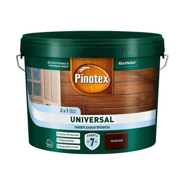 Пропитка Pinotex Universal 2в1 палисандр 9 л М5054