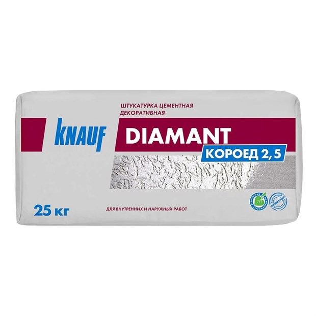 Штукатурка декоративная Короед фр. 2,5 белая 25 кг KNAUF Е8406