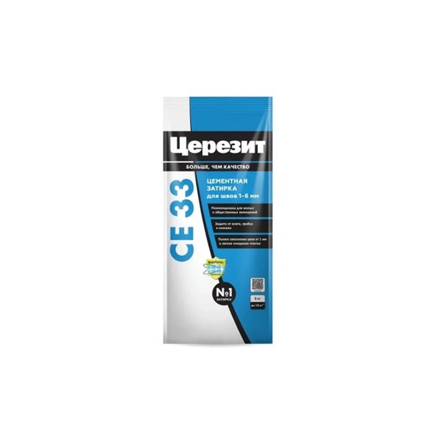 Затирка CE 33 для узких швов 04 серебристо-серый 2 кг Церезит К9561