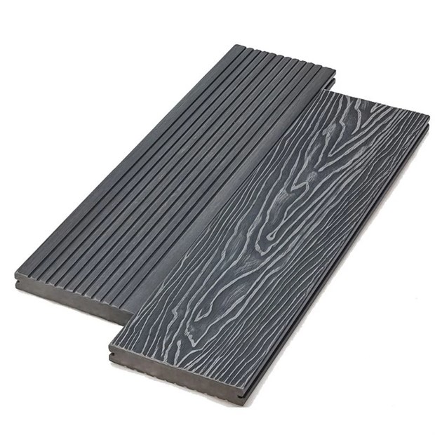 Террасная доска Монолит 3D 150x20 мм, графит 3 м С6474