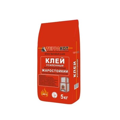 Клей жаростойкий ТЕРРАКОТ усиленный  5кг (до +400 С) (216/п) И6131 - фото 3069