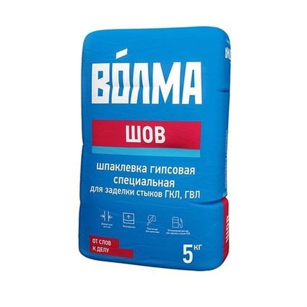 Шпатлевка ВОЛМА - Шов гипсовая специальная  5 кг Е4552 - фото 6898