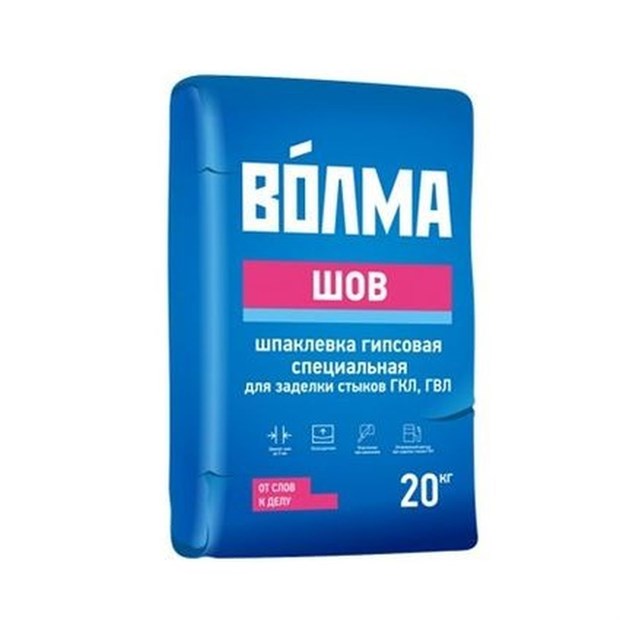 Шпатлевка ВОЛМА - Шов гипсовая специальная 20 кг Д7229 - фото 6917