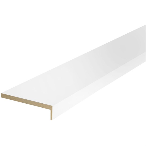 Наличник ПВХ 75х6х2150 мм Сатин белый телескоп М9728