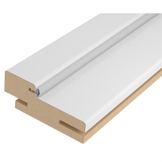 Коробочный брус ПВХ 70х26х2070 мм Сатин белый телескоп с уплотнителем М9727