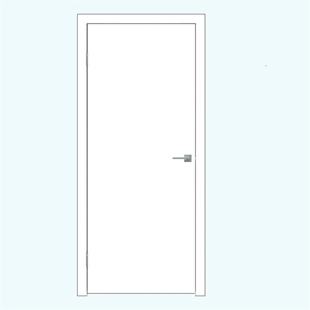 Дверное полотно L10 ПВХ Сатин белый 600х2000 мм М9712