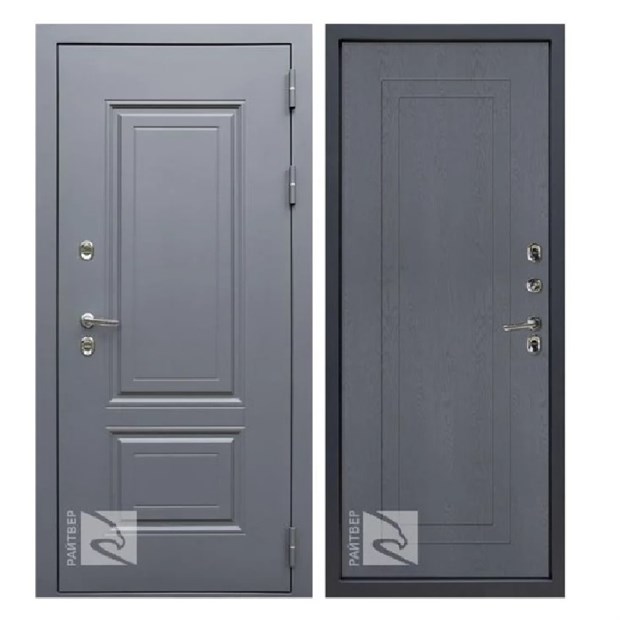 Дверь стальная Консул 7024 ТЕРМО - Ясень графит 860х2050 мм левая  (фурнитура внутри) С1425