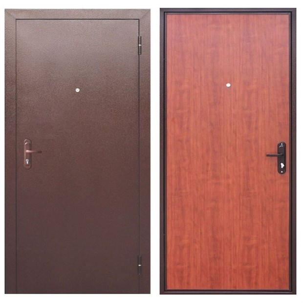 Дверь металл Стройгост 5 РФ Рустикальный дуб 860х2050 мм левая К8203