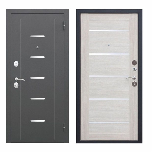 Дверь металл 7,5 Гарда муар  Лиственница бежевая Царга  960х2050 мм левая И3622