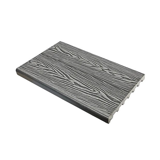 Доска-ступень полнотелая ДПК Step 3D 320x24 мм, серый 4 м С6081