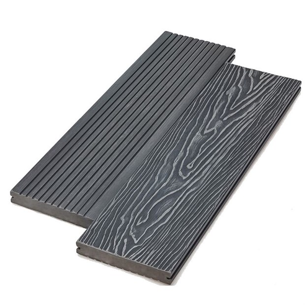 Террасная доска Monolit 3D 150x20 мм, графит 3 м С6474