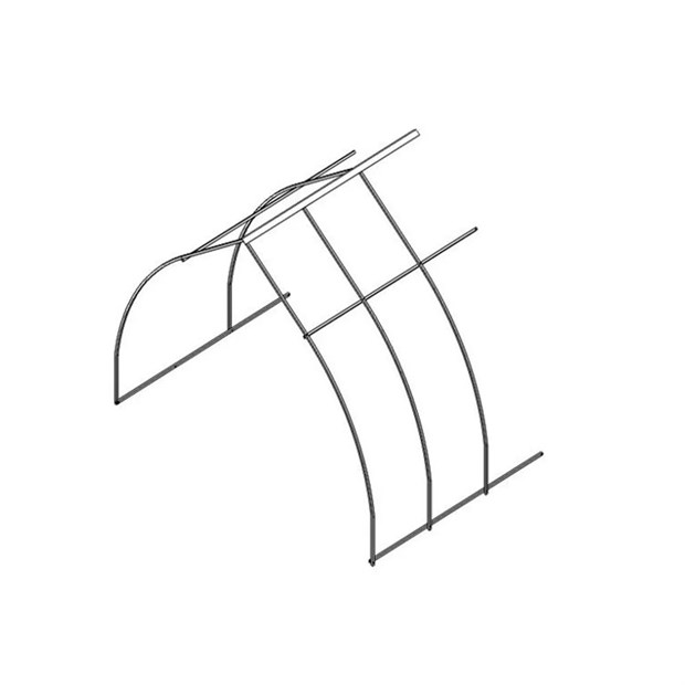 Вставка-удлинение к ЛЮКС КАПЛЕВИДНОЙ  2м (шаг 0,65, ширина 3 м), труба 25*25 Л5520