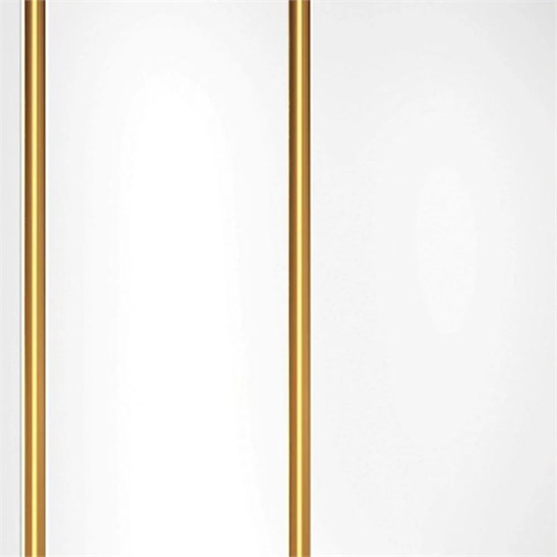 Панель ПВХ белая глянец золото 2-полосы 3x0,24x0,008 м Д7360