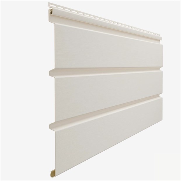 Софит Docke Standard T4 сплошной 3000×305 Пломбир 0,92м2 (16шт/уп) С6744
