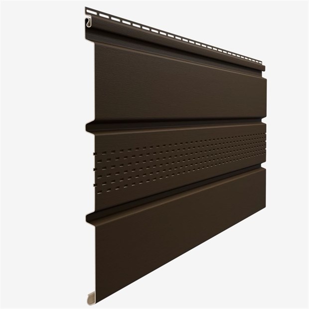 Софит Docke Standard 4Т с центральной перфорацией 3000×305 Шоколад 0,92м2 (16шт/уп) С6742