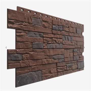 Фасадная панель Docke Premium Stein 1098*400*25 Тёмный орех 0,4392м2 (10шт/уп) С6014