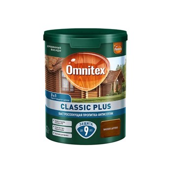 Пропитка Omnitex Classic Plus 3в1 тиковое дерево 0,9 л С8883