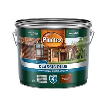 Пропитка Pinotex Classic Plus 3в1 красное дерево  9 л М5033