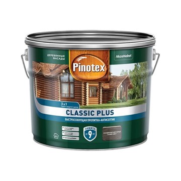 Пропитка Pinotex Classic Plus 3в1 скандинавский серый 9 л М5048