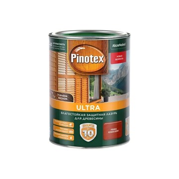 Пропитка Pinotex Ultra рябина полуглянцевая 0,9 л зеленая банка М7636