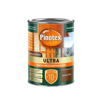 Пропитка Pinotex Ultra тиковое дерево полуглянцевая 0,9 л зеленая банка С1565