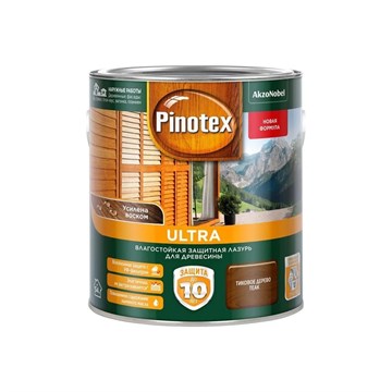 Пропитка Pinotex Ultra тиковое дерево полуглянцевая 3 л голубая банка М7643