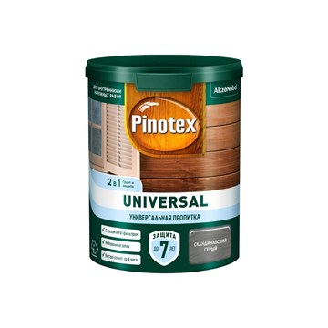 Пропитка Pinotex Universal 2в1 скандинавский серый 0,9 л М5071