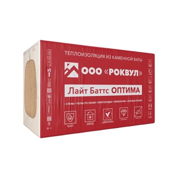 Мин.вата Роквул Лайт Баттс ОПТИМА 100х600х1000 5плит 3 кв.м М6177