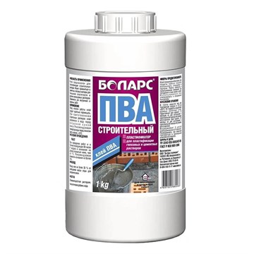 Клей ПВА СТРОИТЕЛЬНЫЙ пластификатор БОЛАРС 1 кг А4029