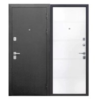Дверь металл 9 см Серебро Эмалит белый 860х2050 правая Р2090