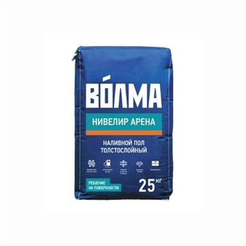 Наливной пол ВОЛМА - Нивелир Арена 5 - 100мм цементный 25 кг Г9966