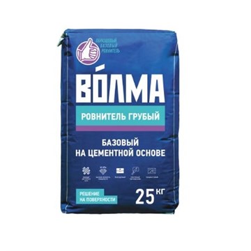 Наливной пол ВОЛМА - Ровнитель грубый 10 - 80мм, стяжка 25 кг В5063