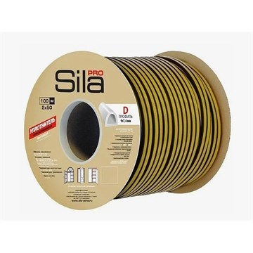 Уплотнитель промышленный SILA PRO  D 21*15 черный (50м) Польша (2 шт) И2004