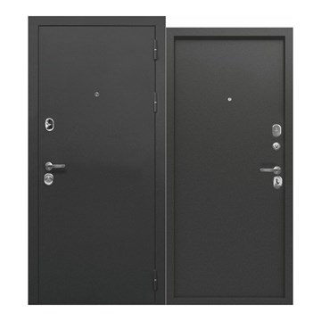 Дверь металл 9 см Букле графит металл/металл 960х2050 мм правая Т2103