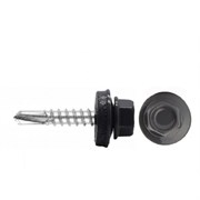 Саморезы кровельные 4,8х35  RAL 7024 (серый графит) 3000шт И8500