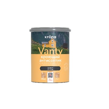 Антисептик кроющий VANTY  графит 0,75л (10шт) Krona С6041