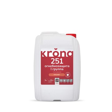 Огнебиозащитный состав для древесины KRONA 251 красный   5кг С6087