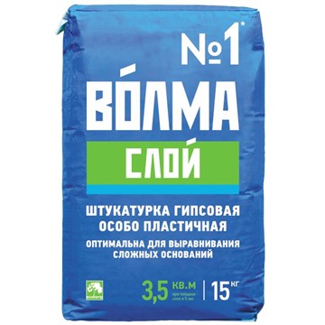 Штукатурка ВОЛМА - Слой гипсовая белая 15 кг Д5488