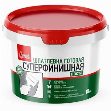 Шпатлевка готовая суперфинишная 15кг Старатели (48шт/подд) Д7307