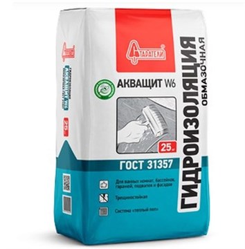 Гидроизоляция обмазочная Акващит W6 25 кг (63ш/подд) Д9120