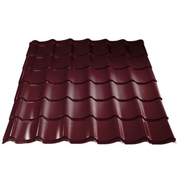 Металлочерепица Классик  0,5 мм Satin  RAL8017 (шоколад) 1,18*3,25 м Р7599