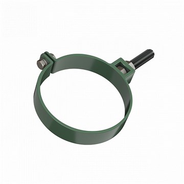 Хомут трубы металлический L=140, зеленый RAL 6005 (ТН) (60 шт/уп) И5557