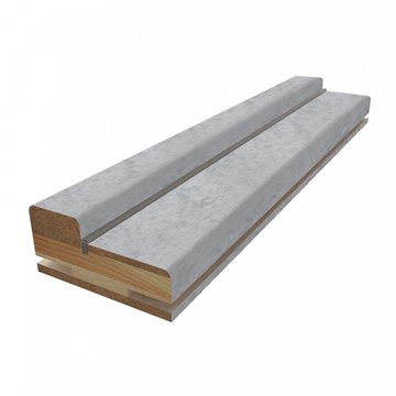 Коробочный брус ПВХ 70х26х2070 мм Бетон снежный телескоп с уплотнителем Р9333