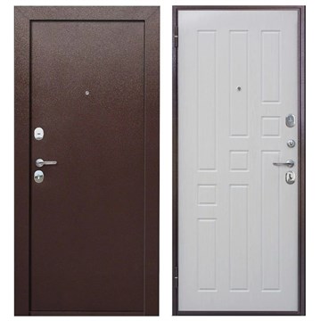 Дверь металл Гарда 6 см Белый ясень 860х2050 мм левая И8805