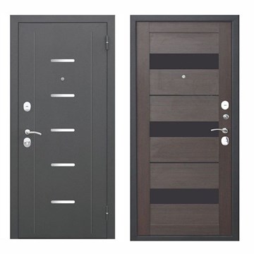 Дверь металл 7,5 Гарда муар  Темный кипарис Царга  960х2050 мм правая И3619