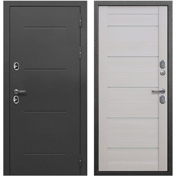 Дверь металл ISOTERMA Серебро Лиственница беж Царга 860х2050 мм левая Р3218